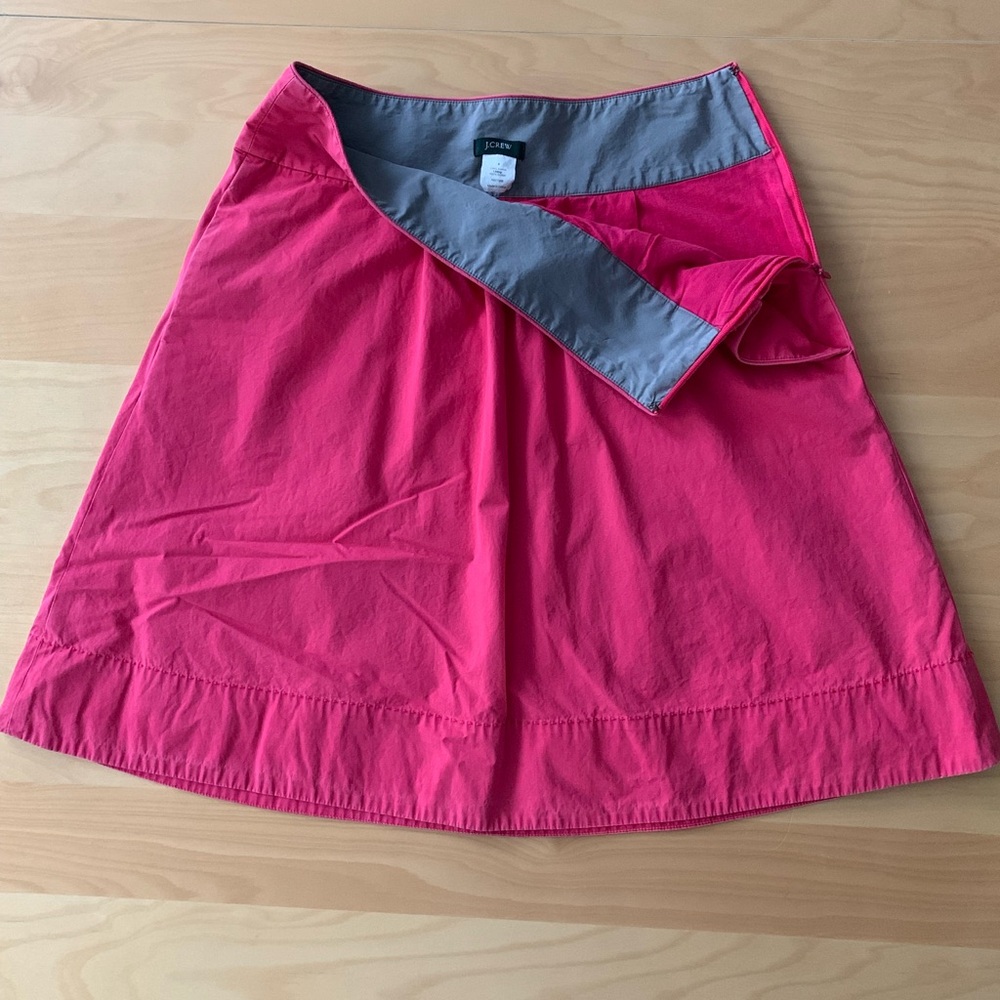 J. CREW Red/Pinkish A-line Skirt